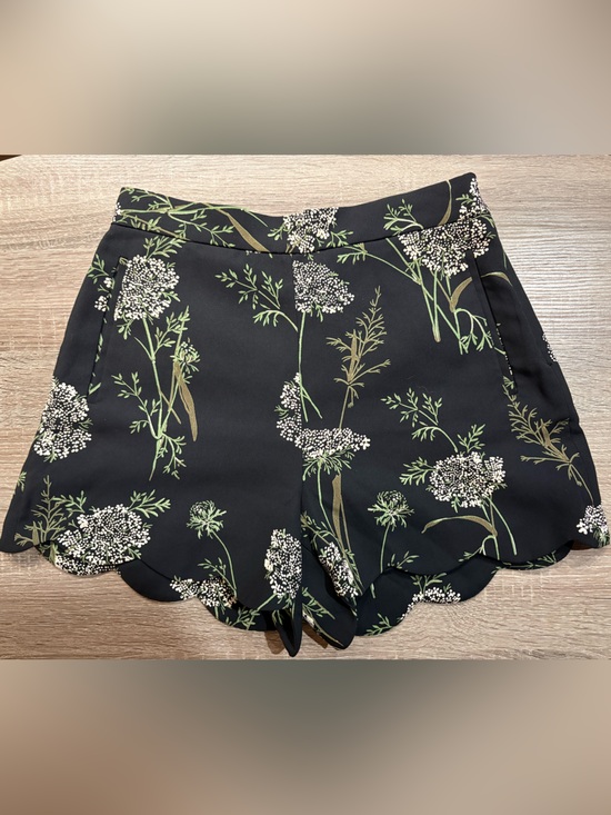 Wilfred Pants - Wilfred Black Floral Scalloped Hem Skort